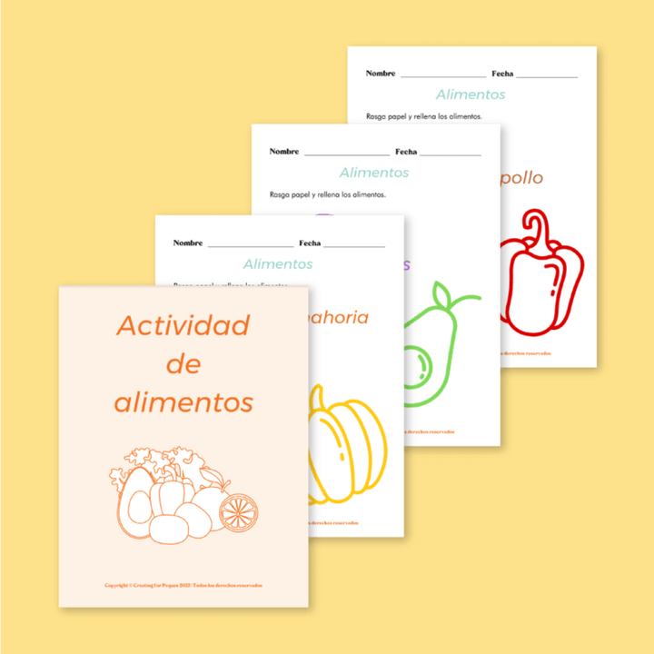 FOOD ACTIVITY (PRINTABLE) (Spanish)