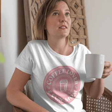 Coffee Lover, Fun Mom (rosa) | 100% organic cotton t-shirt - Creating for peques