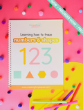 Libro para práctica de escritura de números y figuras | Aprendiendo a Trazar Números y Figuras