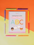 2 Libros para práctica de escritura de letras mayúsculas y minúsculas | Aprendiendo a Trazar Mayúsculas y Minúsculas